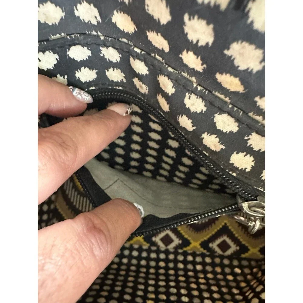 Gigi Hill Sunburst Coated Canvas Tote Shoulder Bag Matching Zip Around Wallet
